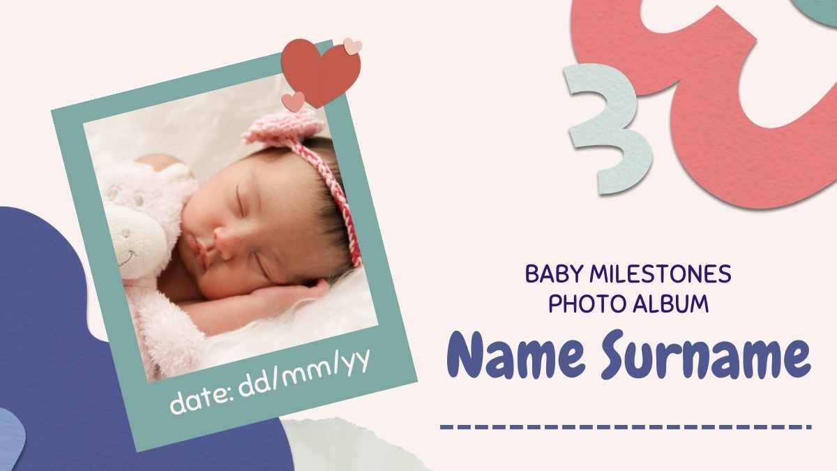 Cute Baby Milestones Photo Album - slide 1