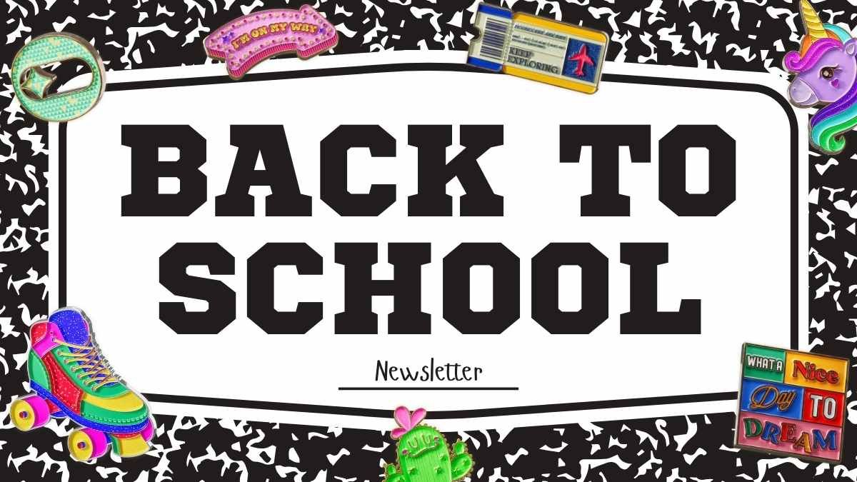 Cute Back to School Newsletter - diapositiva 1