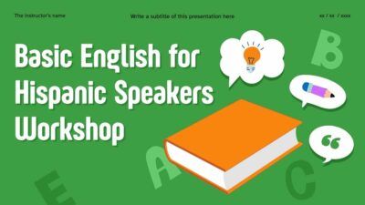 Slides Carnival Google Slides and PowerPoint Template Cute Basic English for Hispanic Speakers Workshop 1