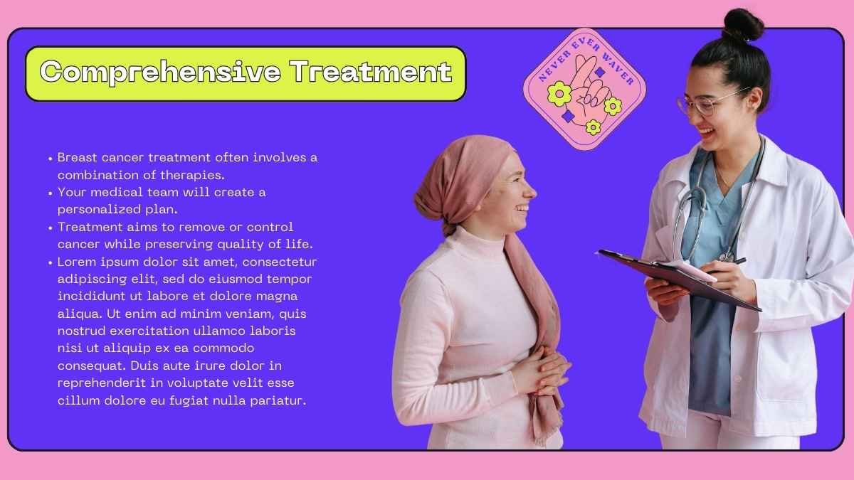 Cute Breast Cancer Information Brochure Slides - slide 11