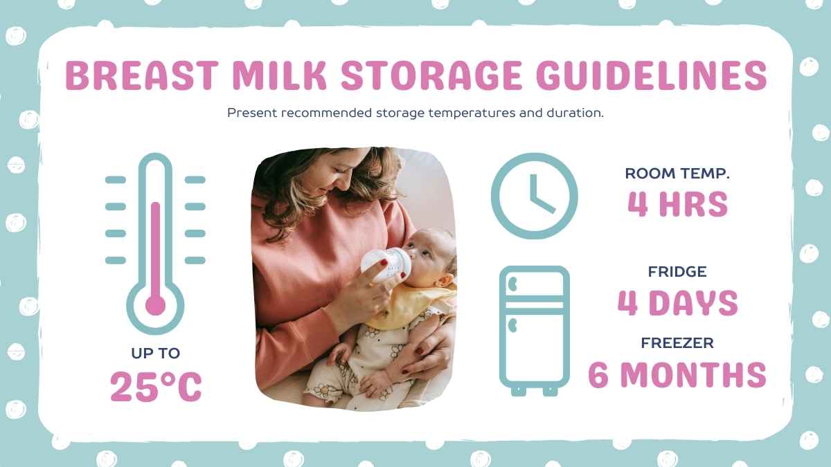 Cute Breast Milk Storage Tutorial Slides - slide 4