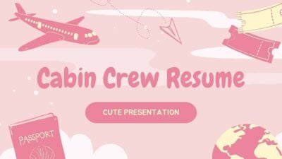 Cute Cabin Crew Resume Slides