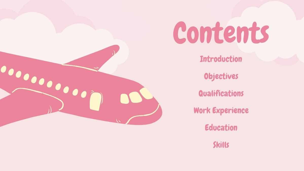 Cute Cabin Crew Resume Slides - slide 2