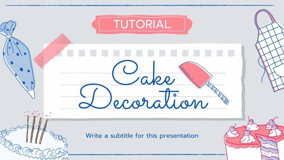 Cute Cake Decoration Tutorial Slides - slide 1