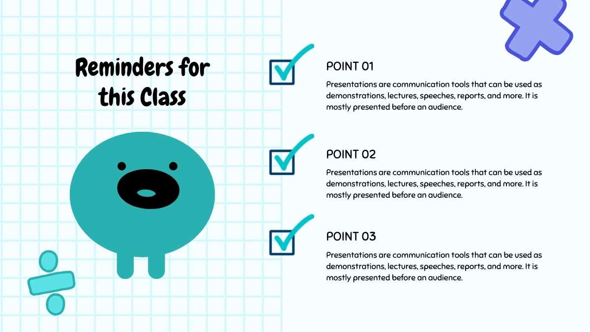 Cute Cartoon Math Subject Lesson Plan Slides - slide 6