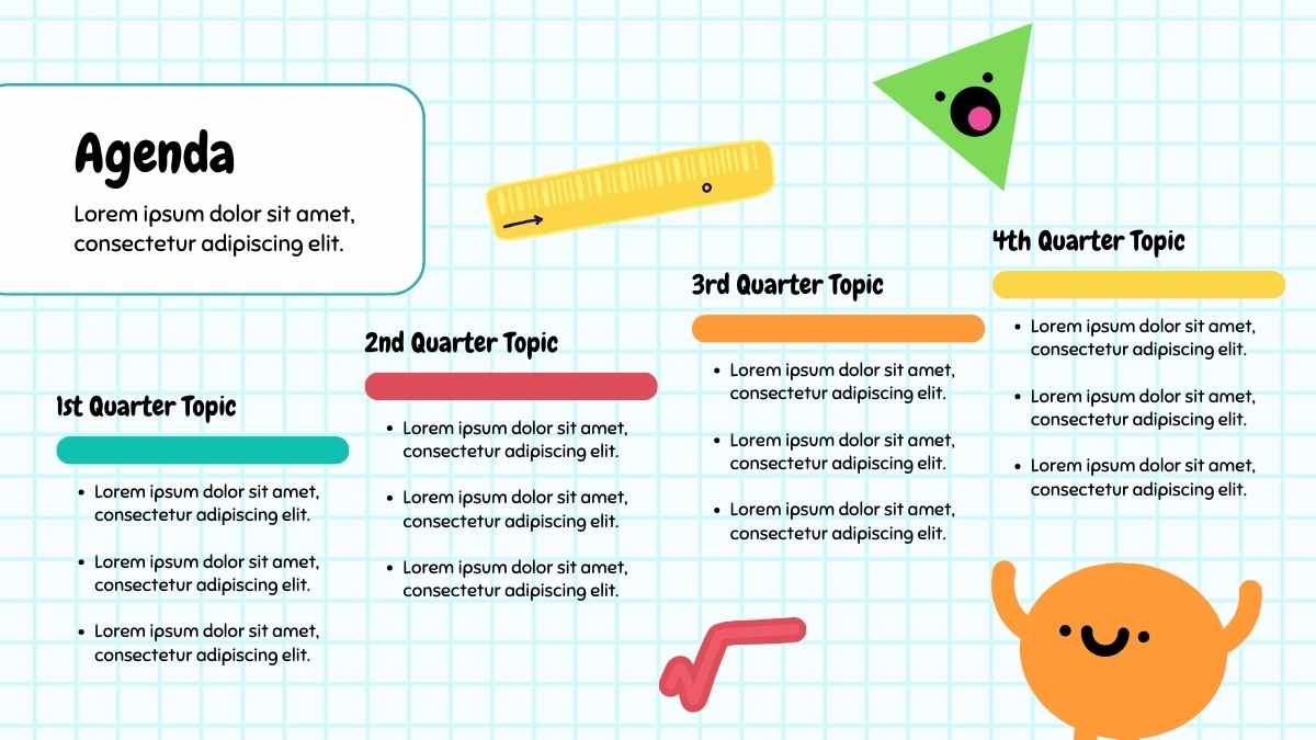 Cute Cartoon Math Subject Lesson Plan Slides - slide 7