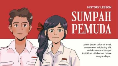 Cute Cartoon Sumpah Pemuda History Lesson