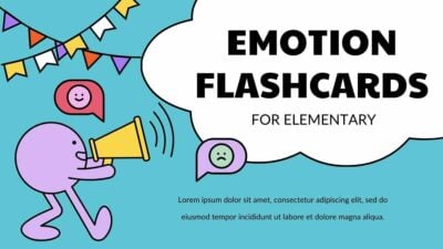 Tarjeta Flash de Emociones con Dibujos Animados Lindos para Primaria