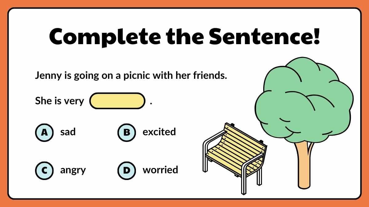 Cute Cartoony Emotion Flashcard for Elementary - slide 12