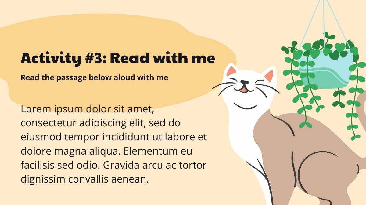 Slides de Plano de Aula de Atividades com Gatos Fofos - deslizar 10