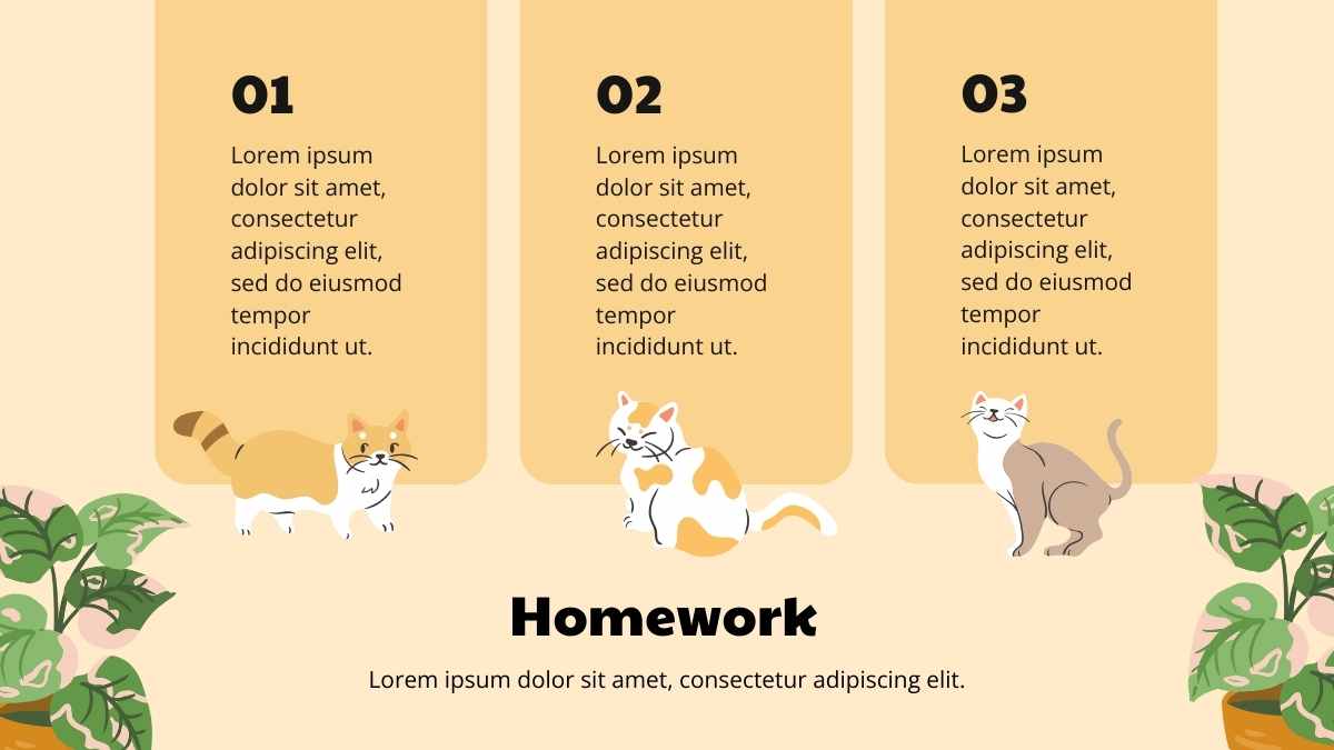 Slides de Plano de Aula de Atividades com Gatos Fofos - deslizar 15