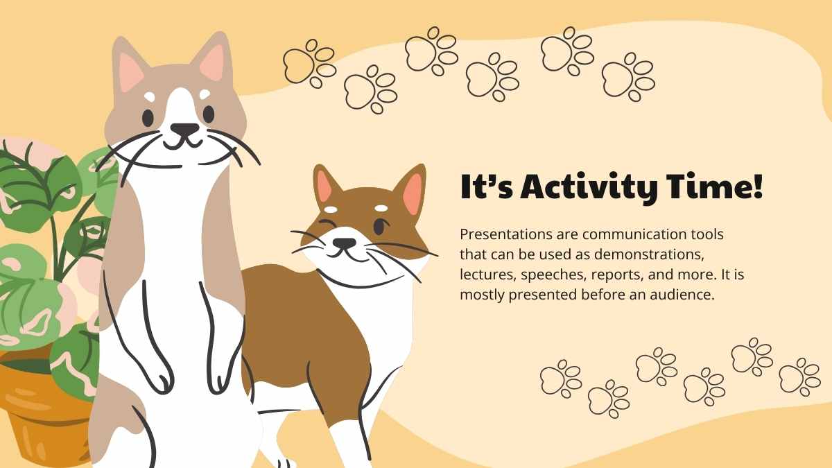 Cute Cat Activity Lesson Plan Slides - slide 7