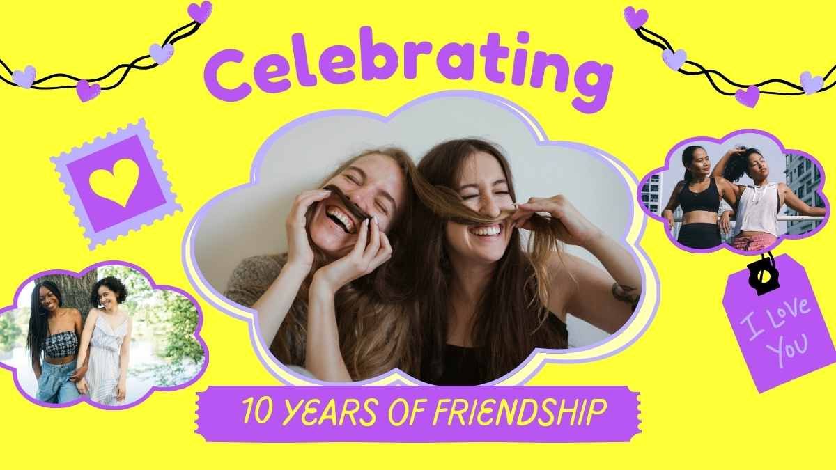 Cute Celebrating 10 Years of Friendship - slide 1