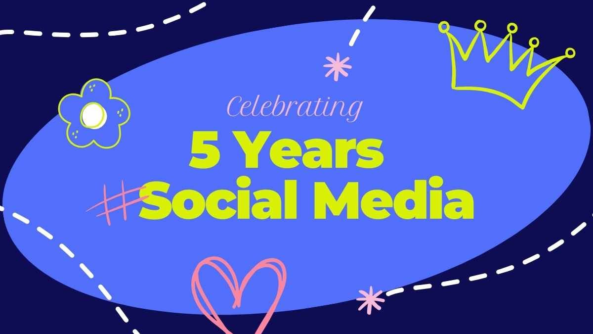 Cute Celebrating 5 Years Social Media - slide 1