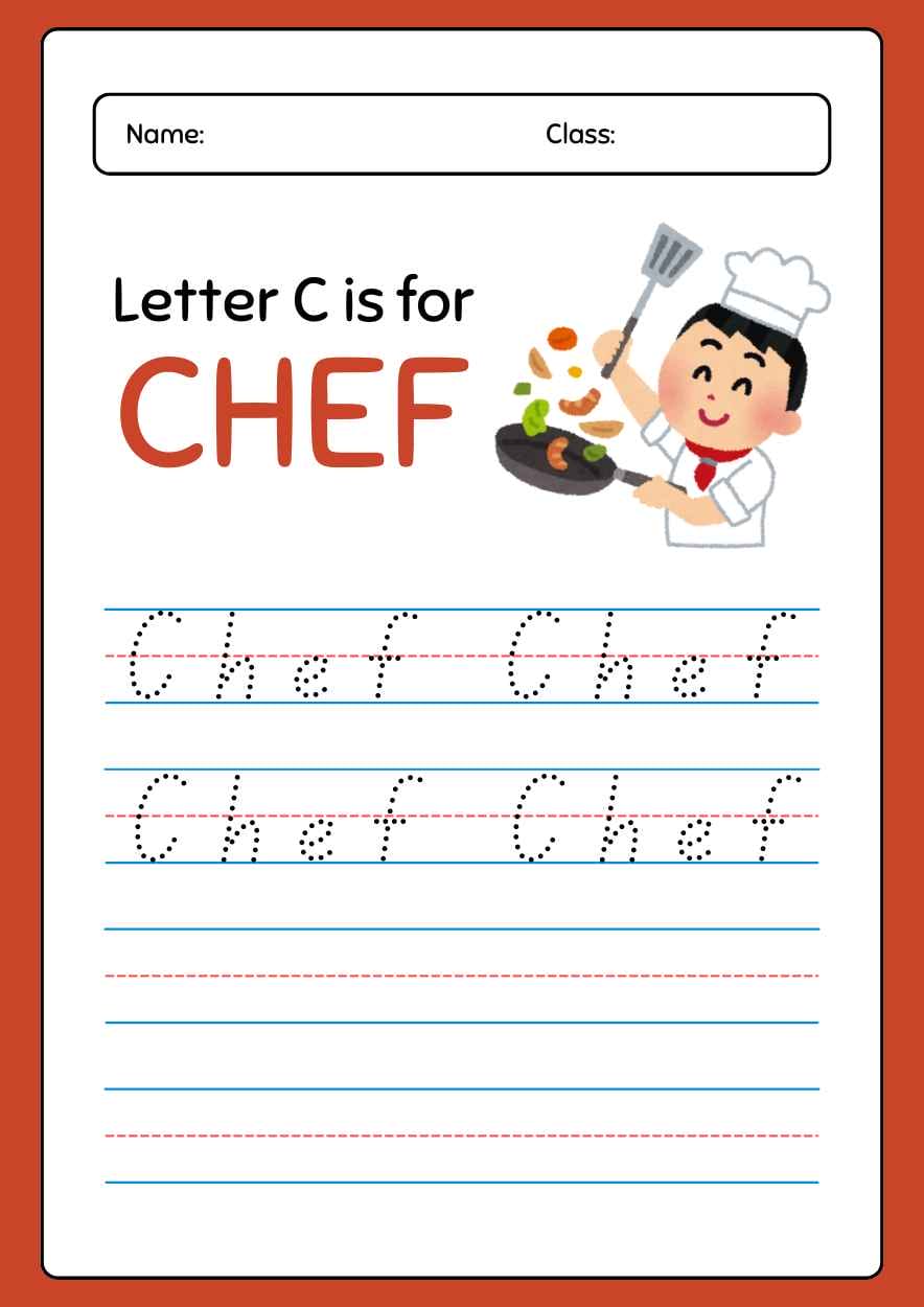 Cute Chef Worksheet - slide 1