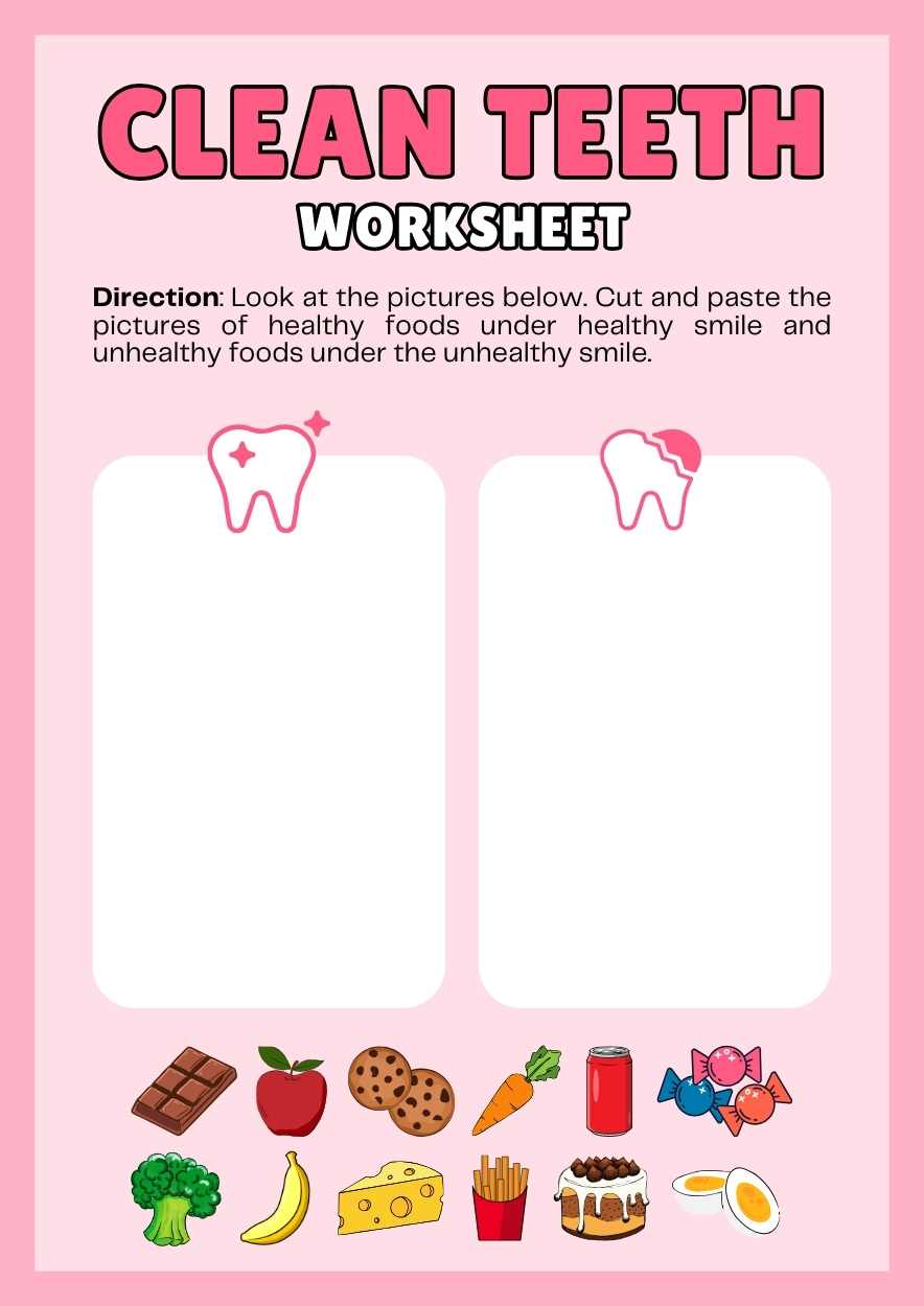 Cute Clean Teeth Worksheet - slide 2