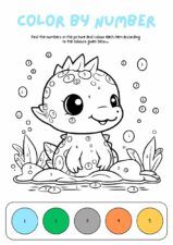 Cute Color By Number Coloring Worksheet