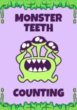 Cute Counting Monster Teeth Worksheet