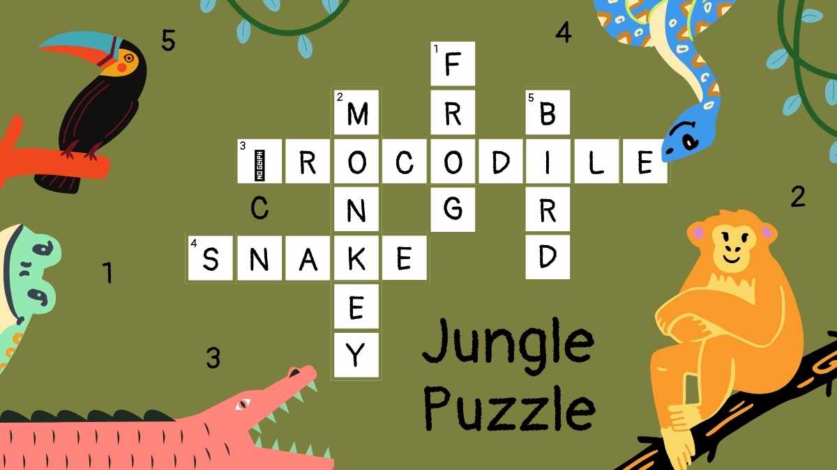 Cute Crossword Animal Puzzles for Elementary Slides - slide 12