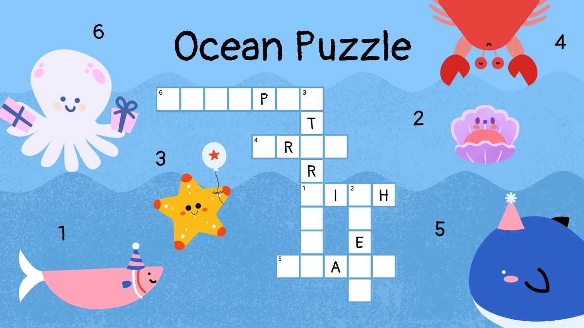 Cute Crossword Animal Puzzles for Elementary Slides - slide 5