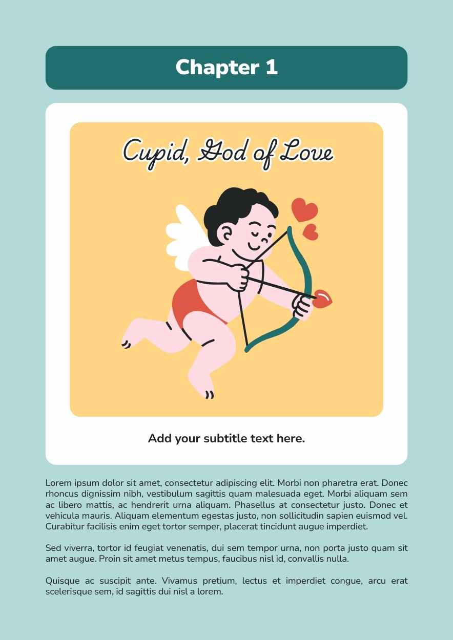 Cute Cupid God of Love Storybook - slide 5