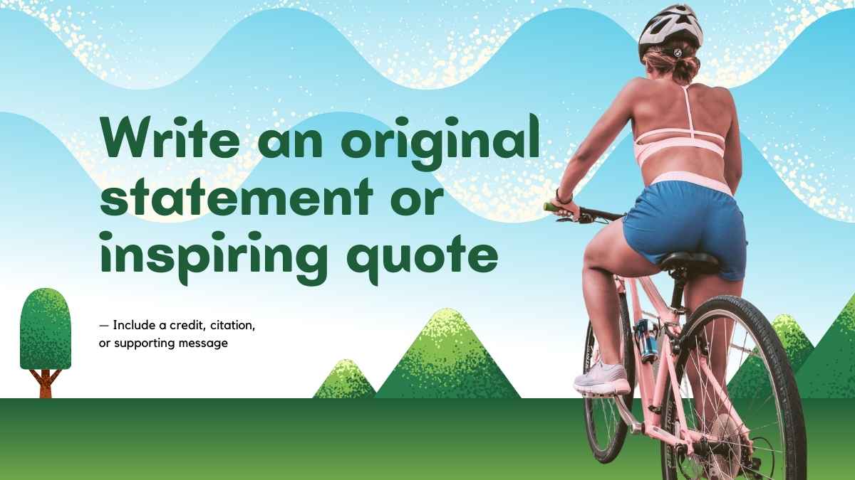 Slides Bonitos Recortados para o Mês Nacional da Bicicleta - deslizar 10