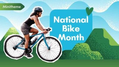 Cute Cutout National Bike Month Slides