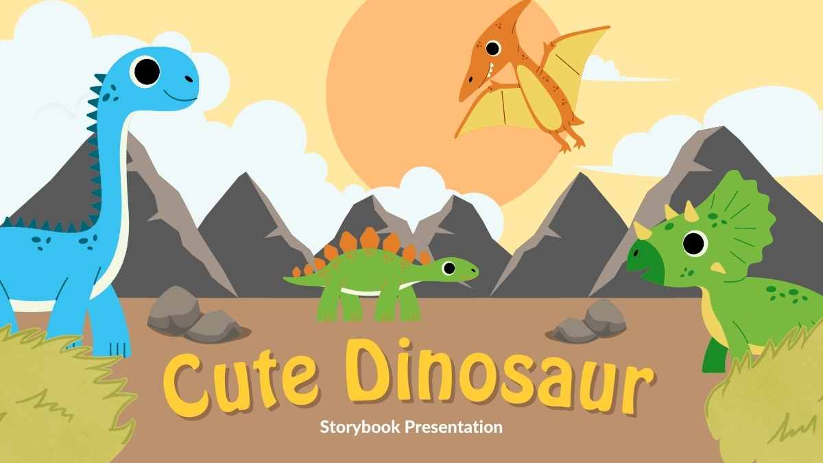 Slide Cerita Dinosaurus Menggemaskan untuk Anak-anak - slide 1