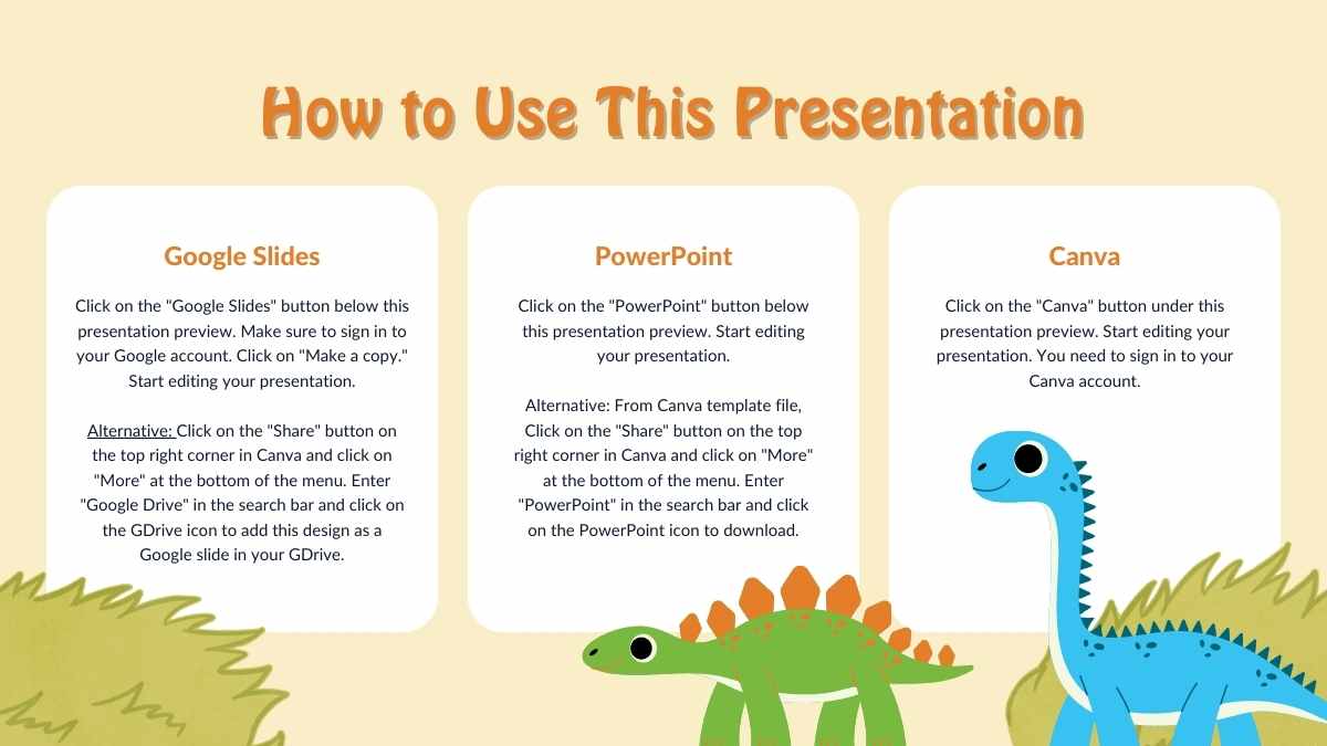 Cute Dinosaur Storybook Slides - slide 2