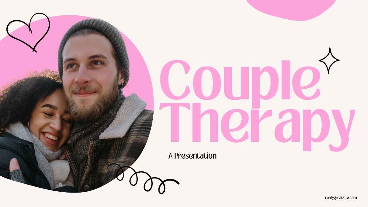 Cute Doodle Couple Therapy Meeting Slides - slide 1