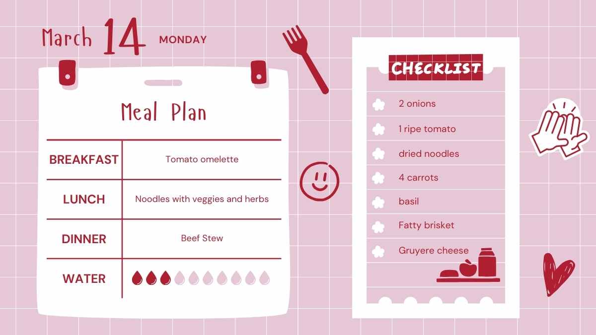 Template Agenda Harian dengan Doodle Menggemaskan - slide 15