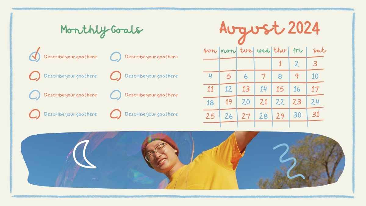 Cute Doodle Photo Calendar 2024 Slides - slide 10