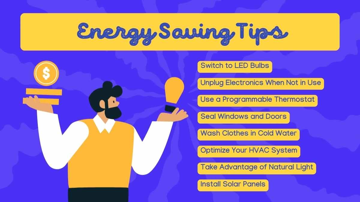 Cute Energy Saving Awareness Slides - slide 10