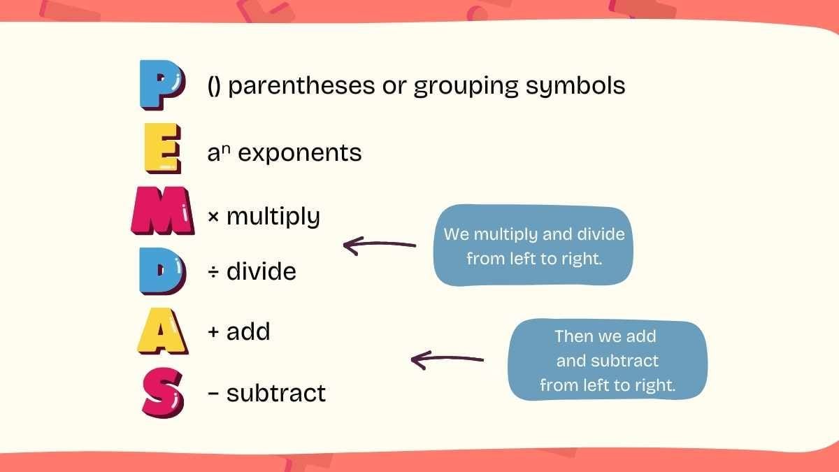 小学生向け♡かわいいPEMDASで表現を評価するレッスン - slide 6