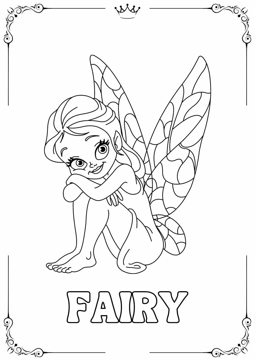 Cute Fairytale Coloring Worksheet - slide 11