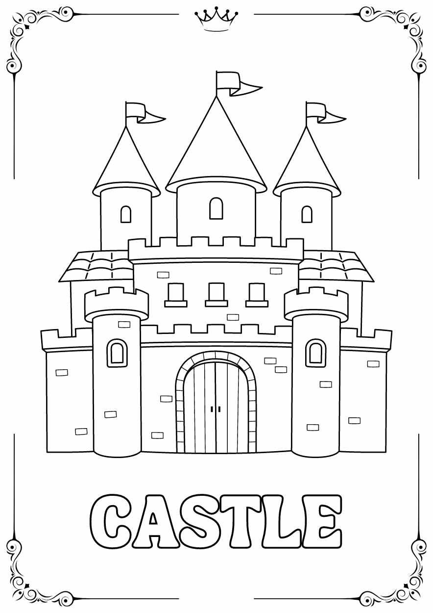 Cute Fairytale Coloring Worksheet - slide 3