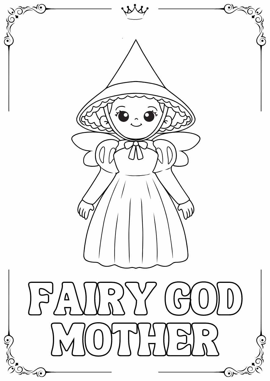 Cute Fairytale Coloring Worksheet - slide 9