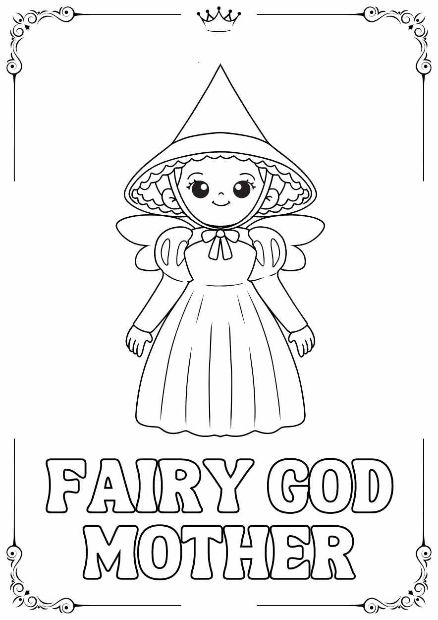 Cute Fairytale Coloring Worksheet - slide 9