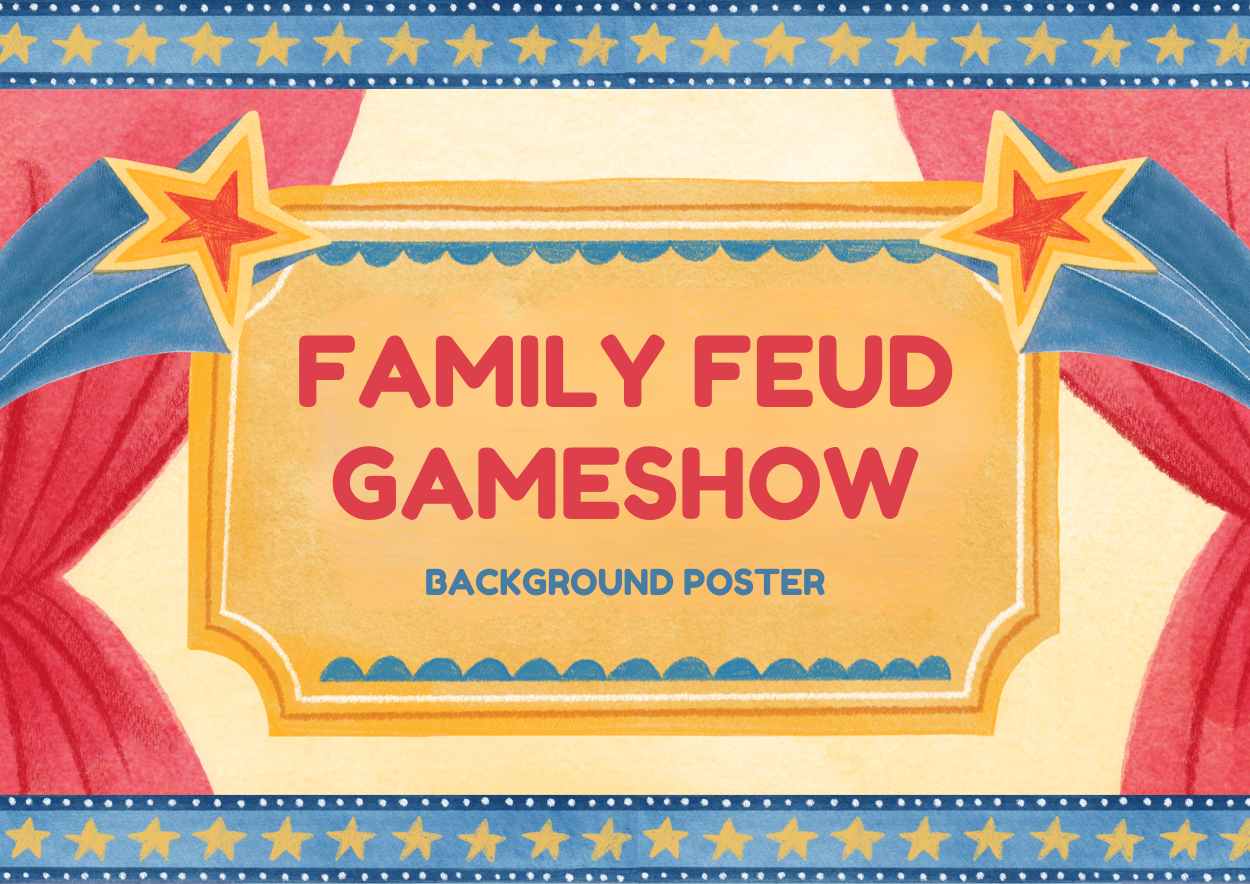 Cute Family Feud Game Show Background Poster - slide 1