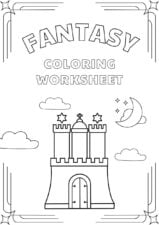 Cute Fantasy Coloring Worksheet