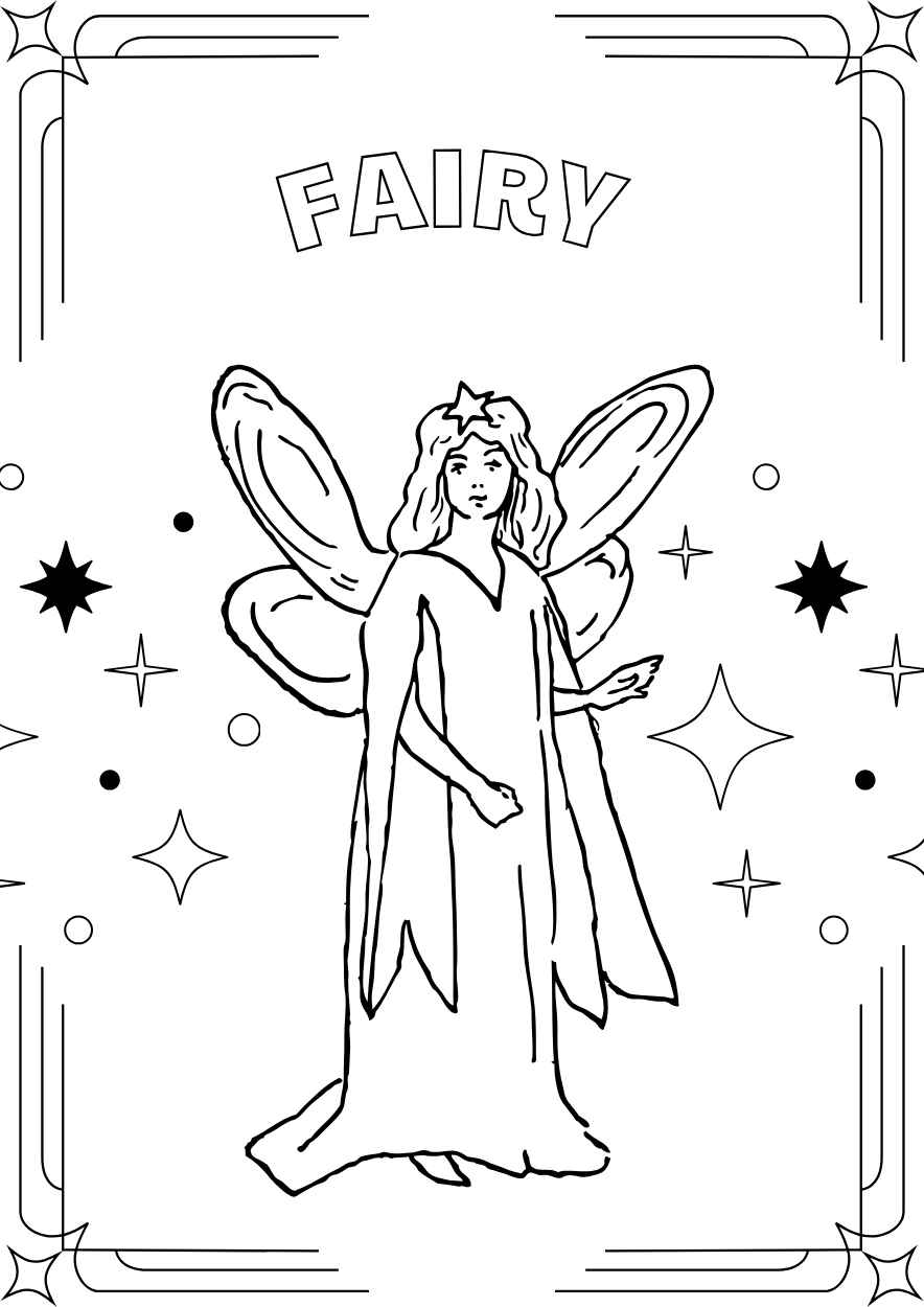 Cute Fantasy Coloring Worksheet - slide 7