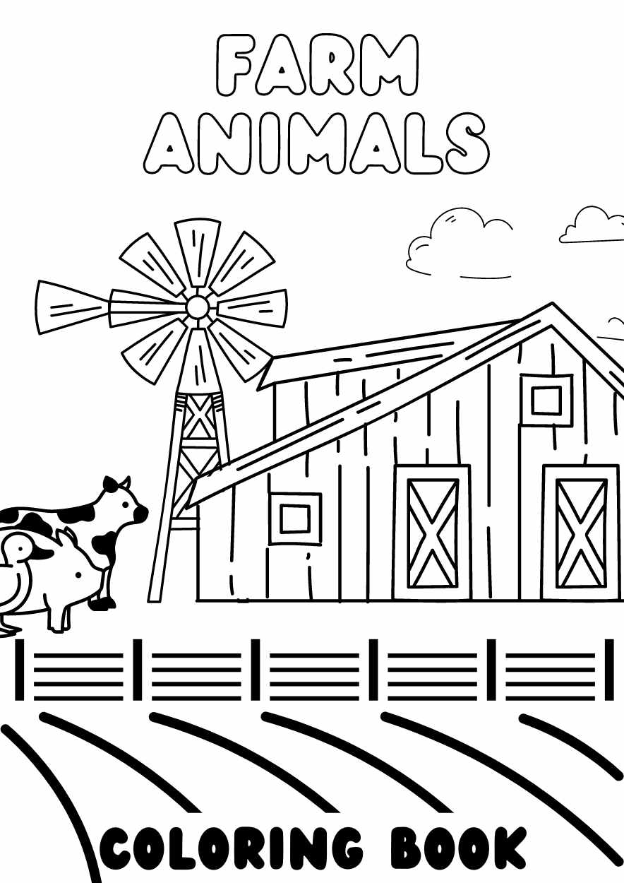 Cute Farm Animals Worksheet - slide 1