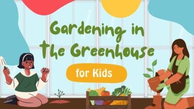 Cute Gardening in the Greenhouse for Kids Slides