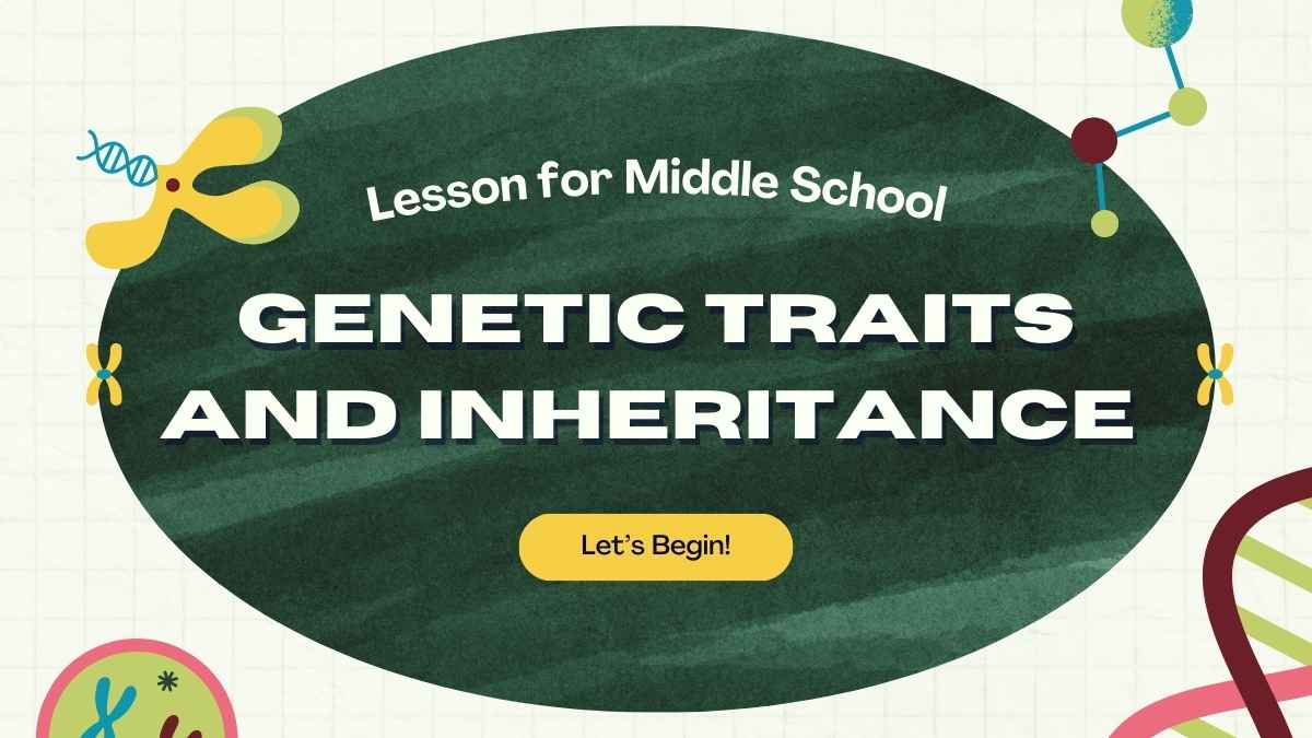 Cute Genetic Traits and Inheritance Lesson for Middle School - slide 1