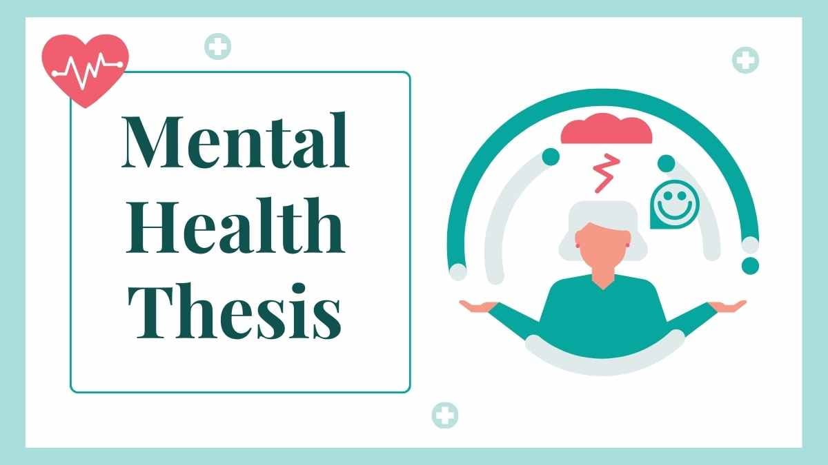 Slides de Tese sobre Saúde Mental com Design Geométrico Fofo - deslizar 1