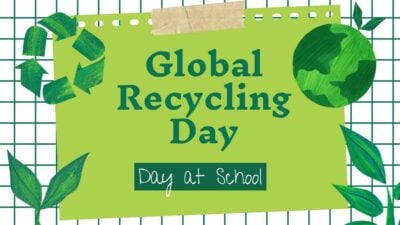 Cute Global Recycling Day at School Background Slides