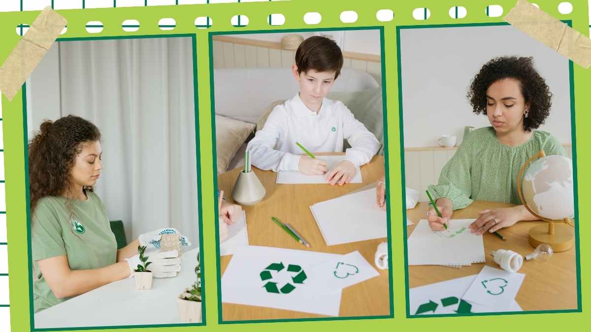 Cute Global Recycling Day at School Background Slides - slide 11