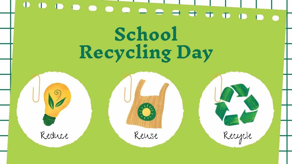 Cute Global Recycling Day at School Background Slides - slide 9