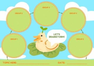 Cute Group Brainstorming Organizer