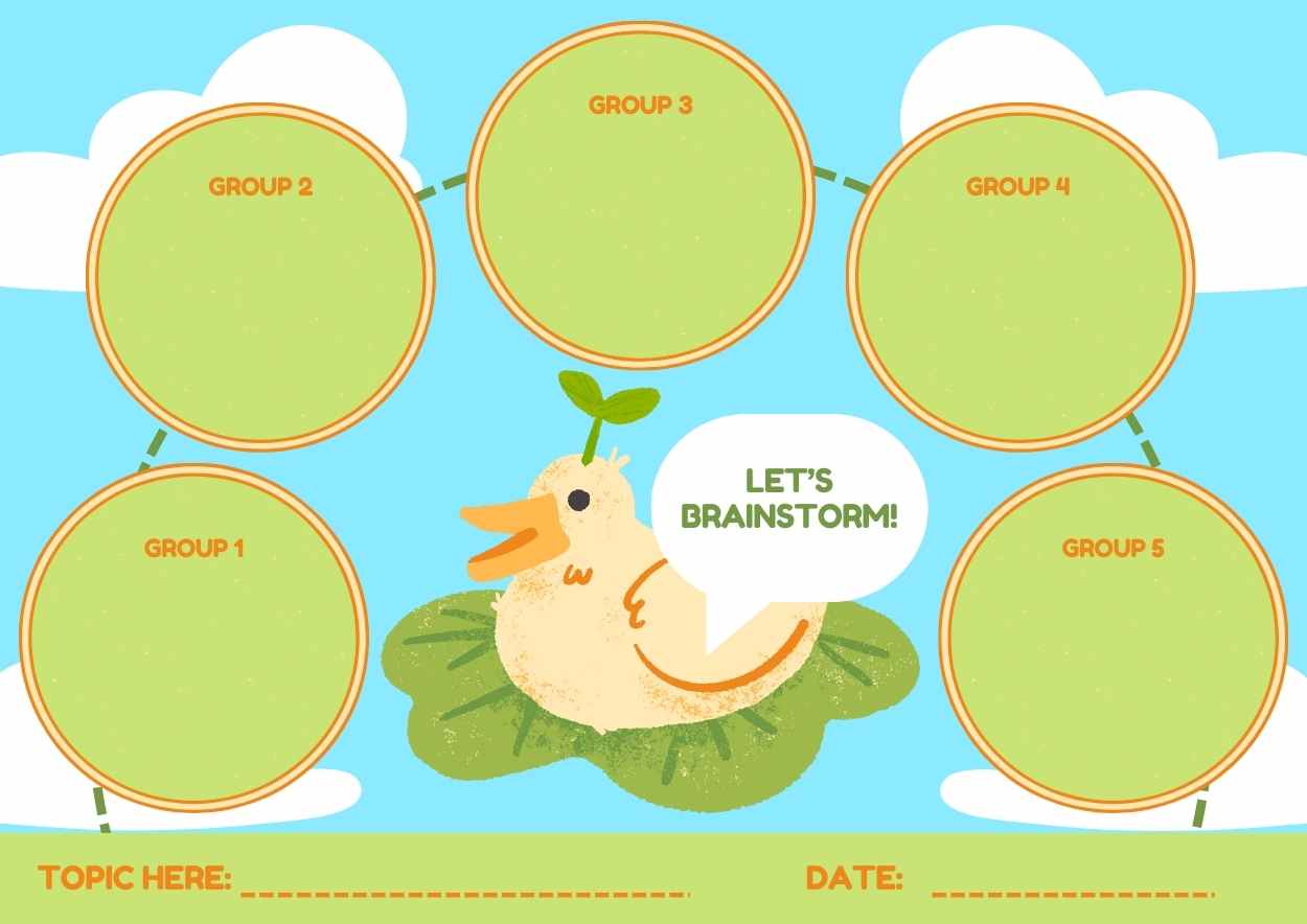 Cute Group Brainstorming Organizer - slide 1